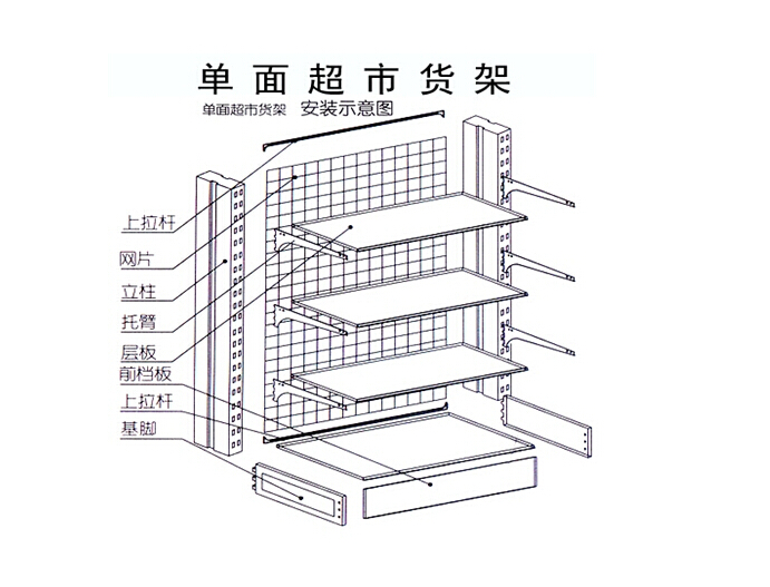 超市货架安装图